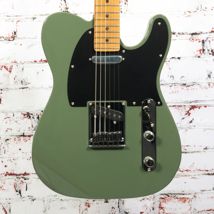 Fender - Dealer Exclusive American Ultra II - Telecaster Electric Guitar w/ Roasted Maple - Antique Olive - w/ Hardshell Case