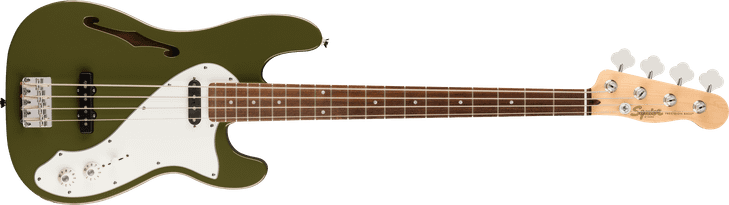 Squier - Paranormal Precision Semi-Hollow Bass Guitar - Thinline SJ - Olive