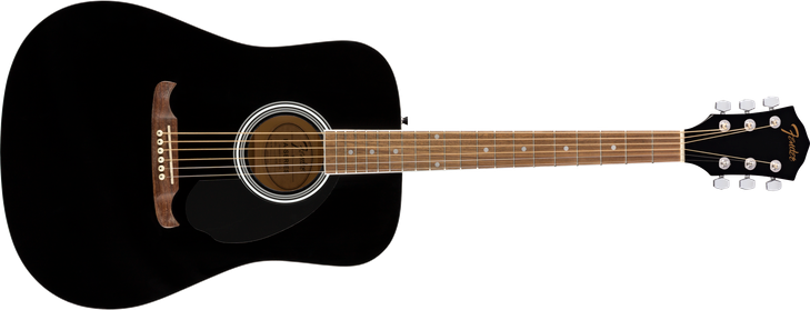 Fender - FA-125 Dreadnought Acoustic Guitar w/ Walnut Fingerboard - Black - w/ Gigbag