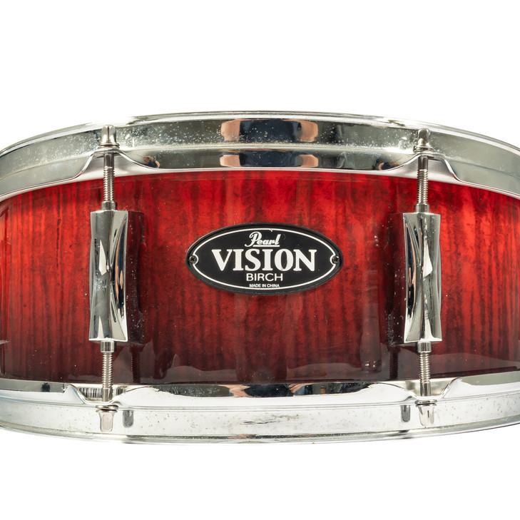 Pearl - Vision Snare Birch 4.5x14 Triple Flange Snare Drum Burnt Orange Fade - USED