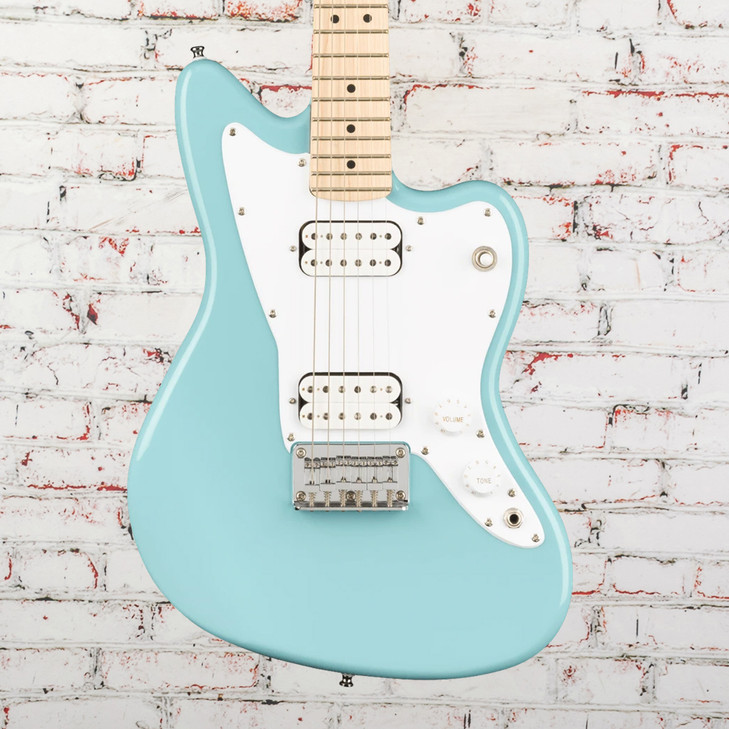 Squier - Mini Jazzmaster Electric Guitar w/ Maple Fingerboard - HH - Daphne Blue