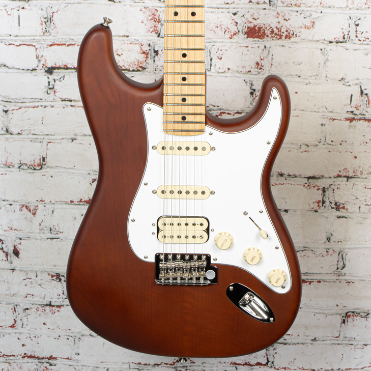 Fender American Performer Stratocaster HSS Mocha Sassafrass with Maple Neck and Loaded HSS PG with Bag USED