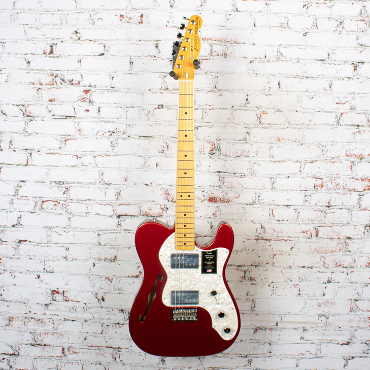 Fender - American Vintage II 1972 Telecaster - Thinline Semi-Hollowbody Electric Guitar w/ Maple Fingerboard - Candy Apple Red - w/ Hardshell Case