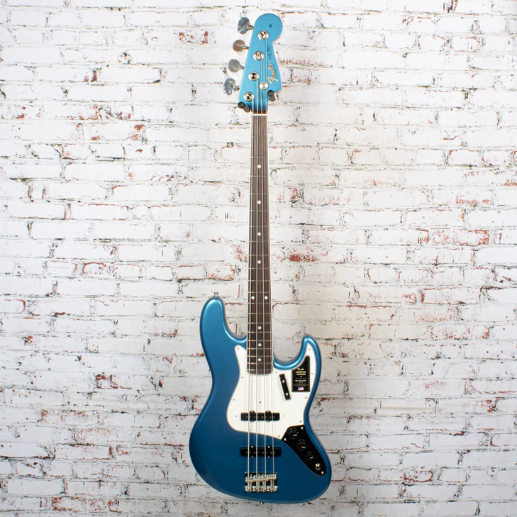 Fender - American Vintage II 1966 - Jazz Bass Guitar w/ Rosewood Fingerboard -  Lake Placid Blue - w/ Hardshell Case