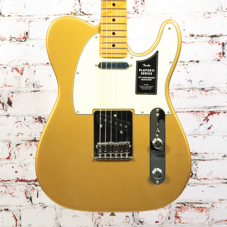 Fender - 75th Anniversary Player II - Telecaster Electric Guitar w/ Maple Fingerboard - Aztec Gold