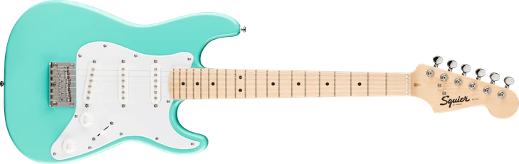Squier - Mini Stratocaster Electric Guitar w/ Maple Fingerboard - Sea Foam Green