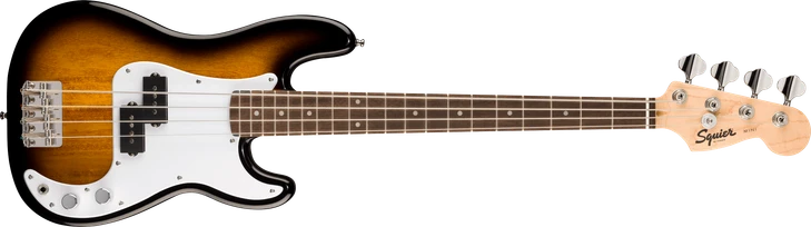 Squier - Mini Precision Bass Guitar w/ Laurel Fingerboard - 2-Color Sunburst