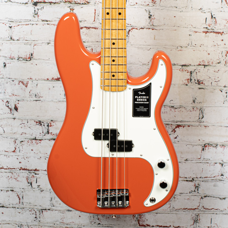 Fender - Player II Precision Bass Guitar w/ Maple Fingerboard - Rallye Orange