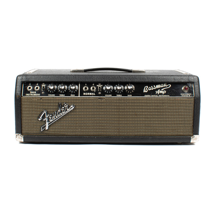 Fender - 1966 Blackface Bassman 50w Tube Guitar Amplifier Head - VINTAGE