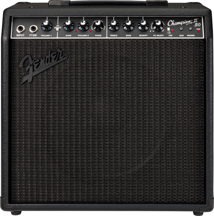 Fender - Champion II 50 Blackout Combo Amplifier - 1x12"