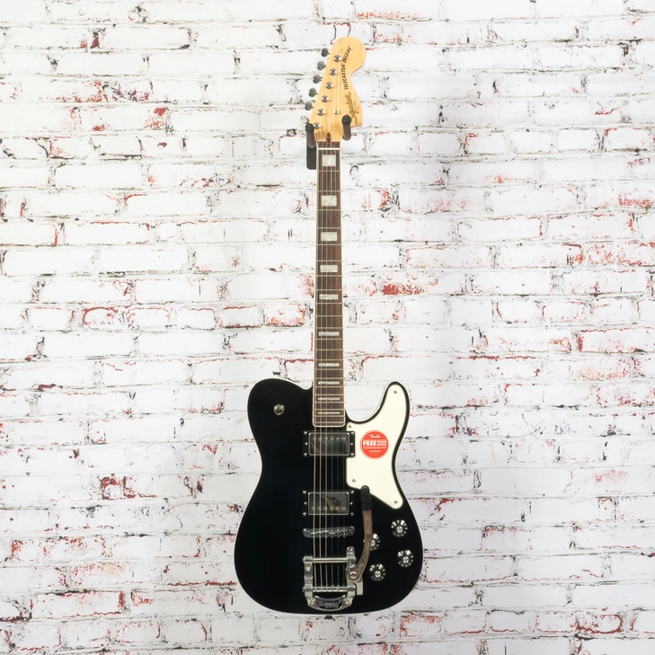 Squier - Paranormal Troublemaker Telecaster Deluxe - Electric Guitar w/  Bigsby & Laurel Fingerboard - Black