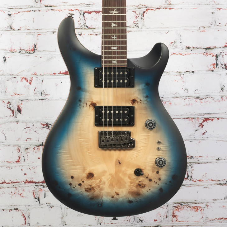 PRS - 2024 SE Custom 24-08 Poplar Burl Limited Edition Electric Guitar Lake Blue Midnight Burst w/Bag - USED