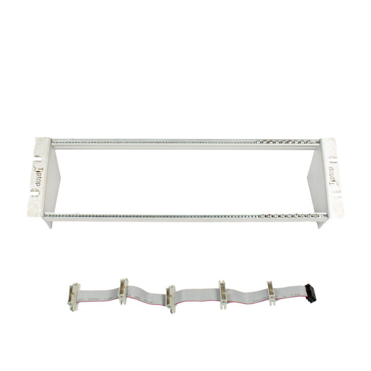Tiptop Audio - 84hp Happy Ending Kit Rack Brushed Aluminum w/Rails and Flying Bus Ribbon Cable  - USED
