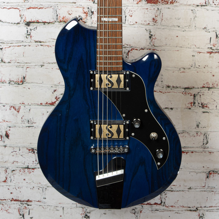 Supro Westbury Baritone Transparent Blue w/Bag USED