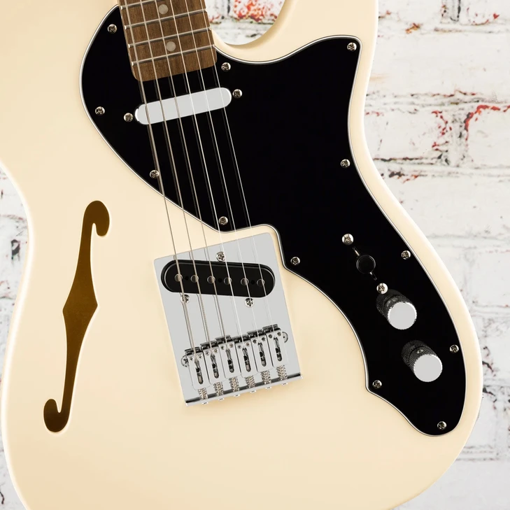 Squier - Affinity Series - Telecaster Thinline Electric Guitar - Laurel Fingerboard - Olympic White