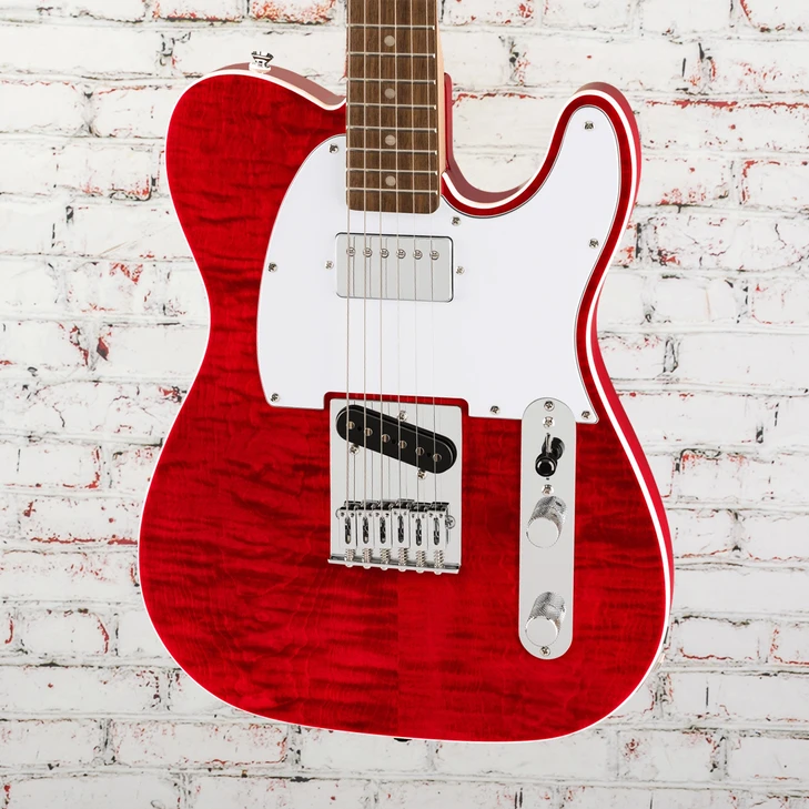 Squier - Affinity Series - Telecaster Electric Guitar w/ Laurel Fingerboard - FMT SH - Crimson Red Transparent