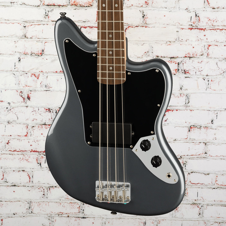 Squier - Affinity Series Jaguar Bass Guitar w/ Laurel Fingerboard - H - Charcoal Frost Metallic 