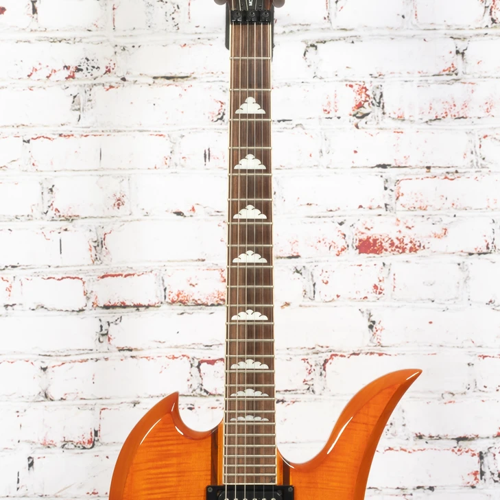 BC Rich - NJ Neck-Thru Series Mockingbird Floyd Rose Amber Flame w/OHSC - USED