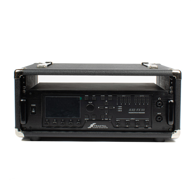 Fractal AxeFX III Mark I Effects Processor Bundle 3U Rack Unit with Rack Case USED