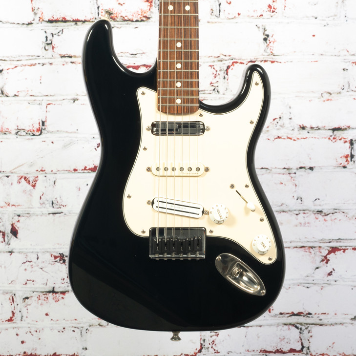Unbranded S Style Black w/Fender MIM Neck and Squier 80s Bullet Body w/Bag USED