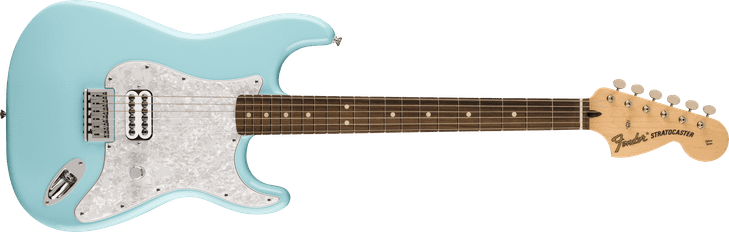 Fender Tom DeLonge Stratocaster Rosewood FB Daphne Blue with Bag