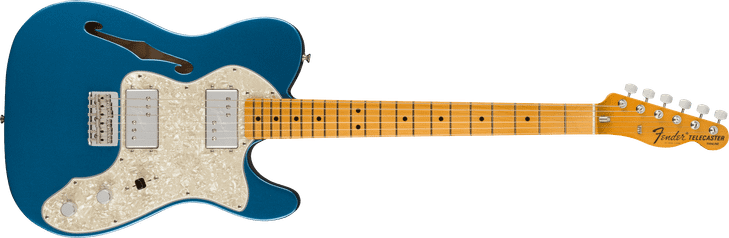 Fender American Vintage II 1972 Telecaster Thinline Maple FB Lake Placid Blue with Case