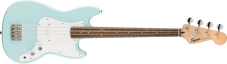 Squier Squier Sonic Bronco Bass Laurel FB White Pickguard Daphne Blue