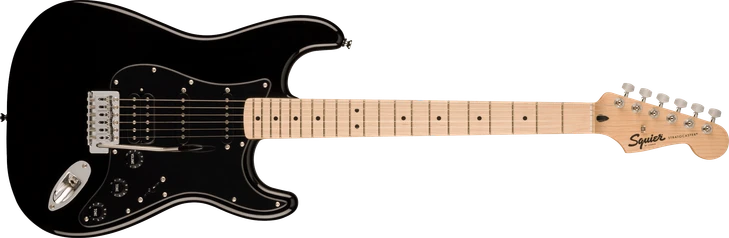 Squier Squier Sonic Stratocaster HSS Maple FB Black Pickguard Black
