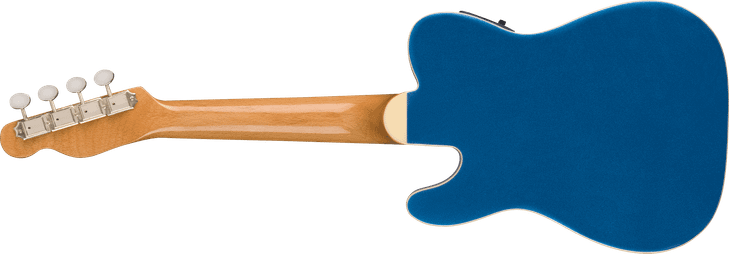 Fender Fullerton Tele Uke Walnut FB White Pickguard Lake Placid Blue