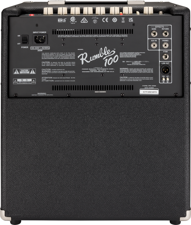 Fender Rumble 100 (V3) 120V Black/Silver