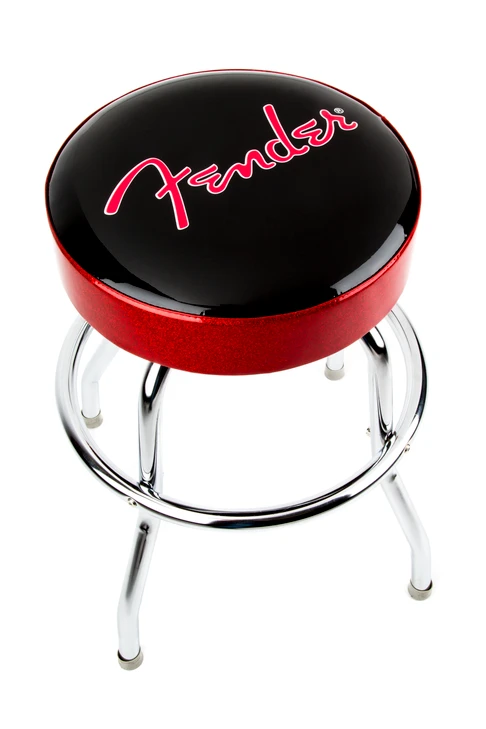 Fender Fender Red Sparkle Logo Barstool Black/Red Sparkle 24"