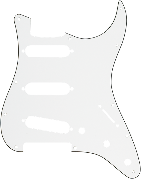 Fender Pickguard Stratocaster S/S/S 11-Hole Mount Parchment P/B/P 3-Ply