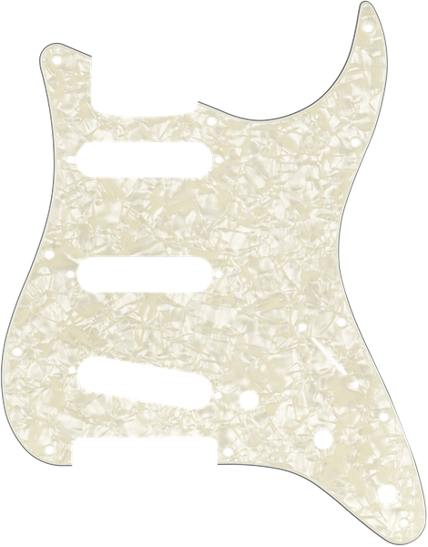 Fender Pickguard Stratocaster S/S/S 11-Hole Mount Aged White Pearl 4-Ply