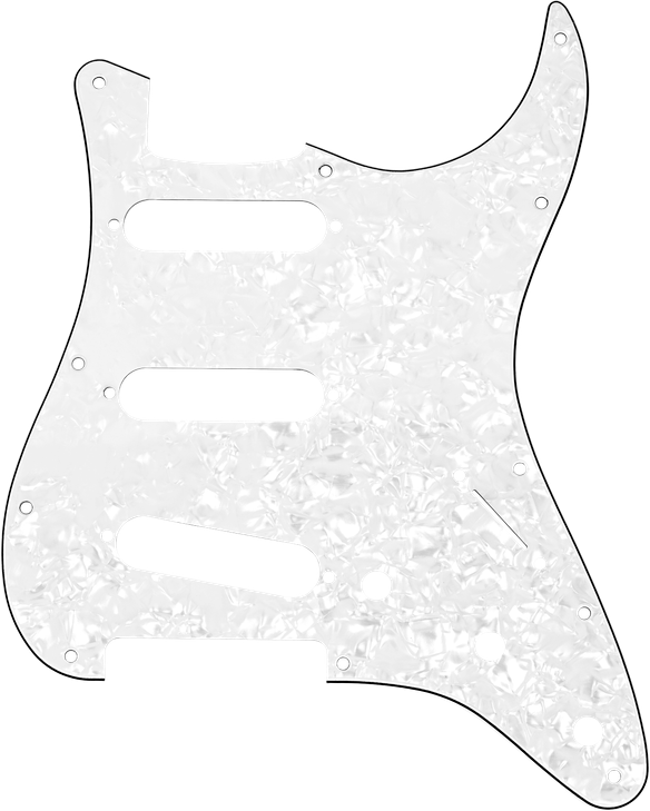 Fender Pickguard Stratocaster S/S/S 11-Hole Mount White Pearl 4-Ply