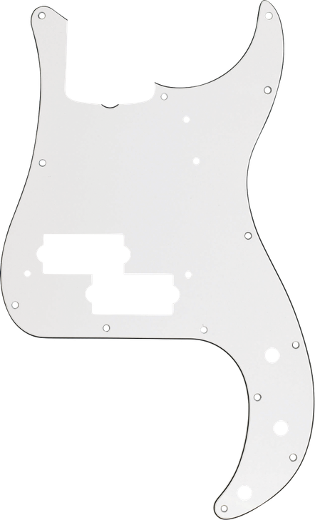 Fender Pickguard Precision Bass 13-Hole Vintage Mount (with Truss Rod Notch) White 3-Ply