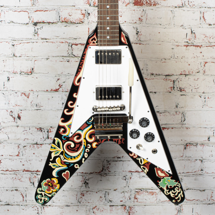 Epiphone - IBG Hendrix Flying V Electric Guitar Love Drops w/OHSC - USED