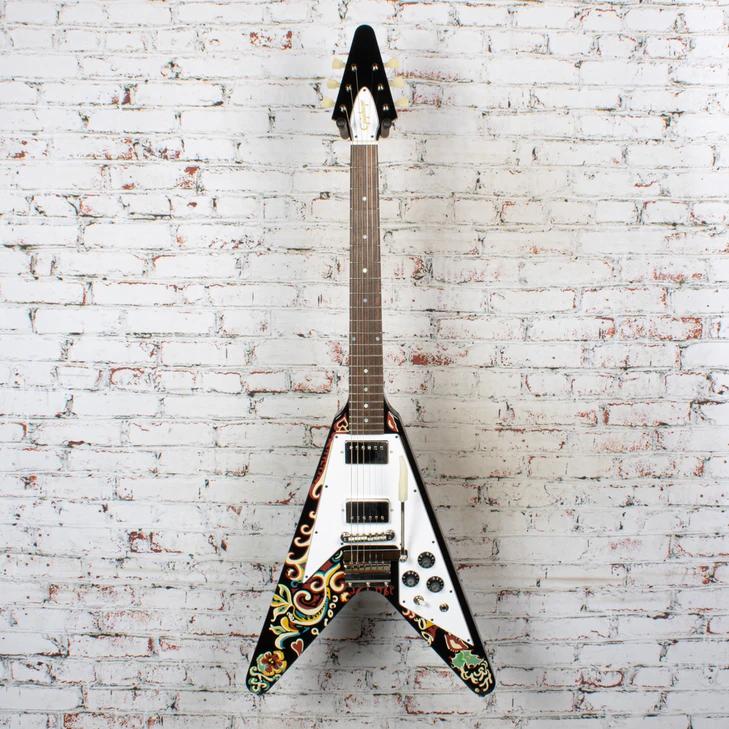 Epiphone - IBG Hendrix Flying V Electric Guitar Love Drops w/OHSC - USED