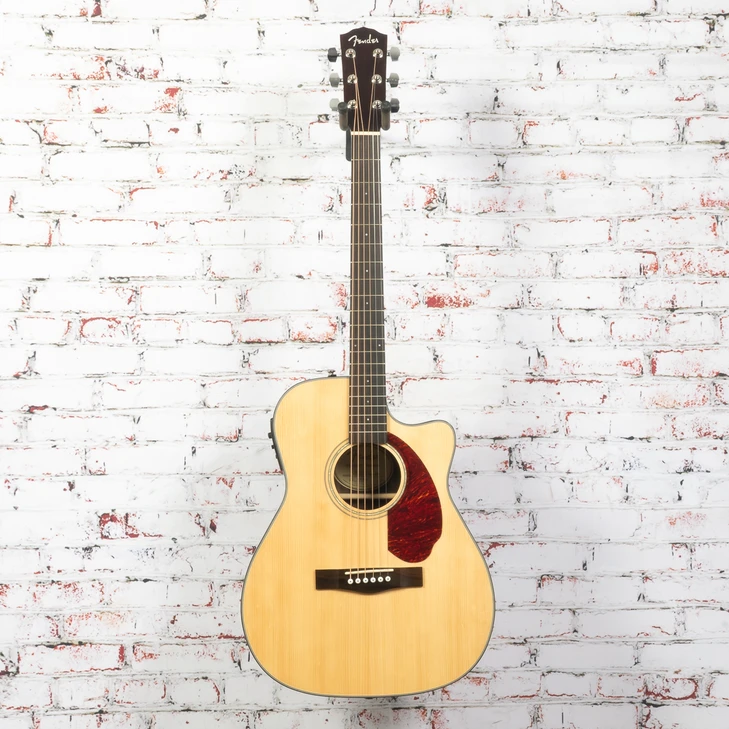 Fender - CC-140SCE Single-Cutaway Acoustic Guitar Natural w/OHSC - USED