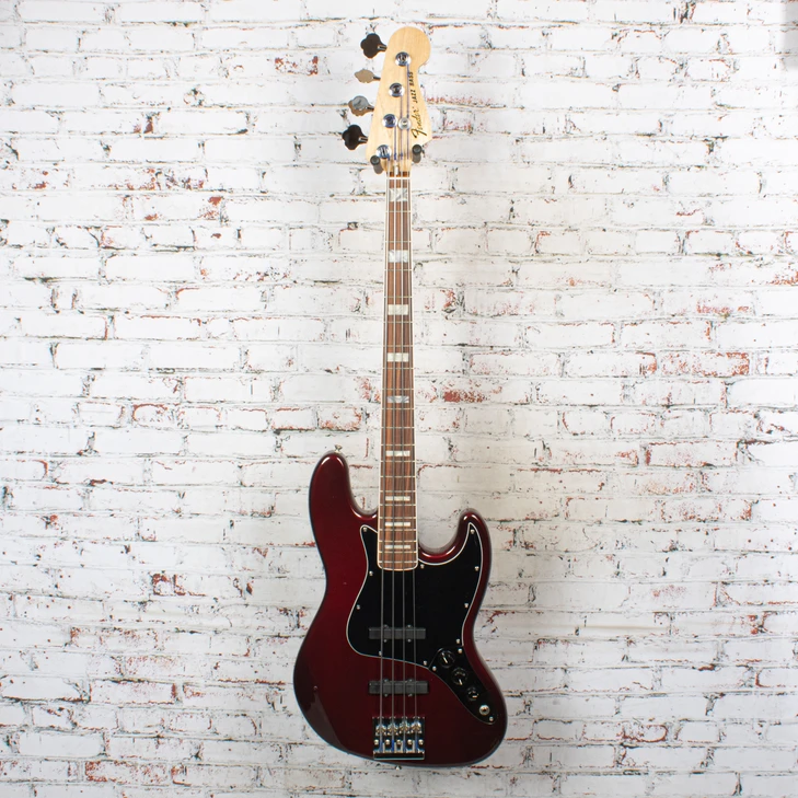 Fender - MIM Standard Jazz BassGuitar - Midnight Wine w/Bartolini Pickups - w/ Case - USED