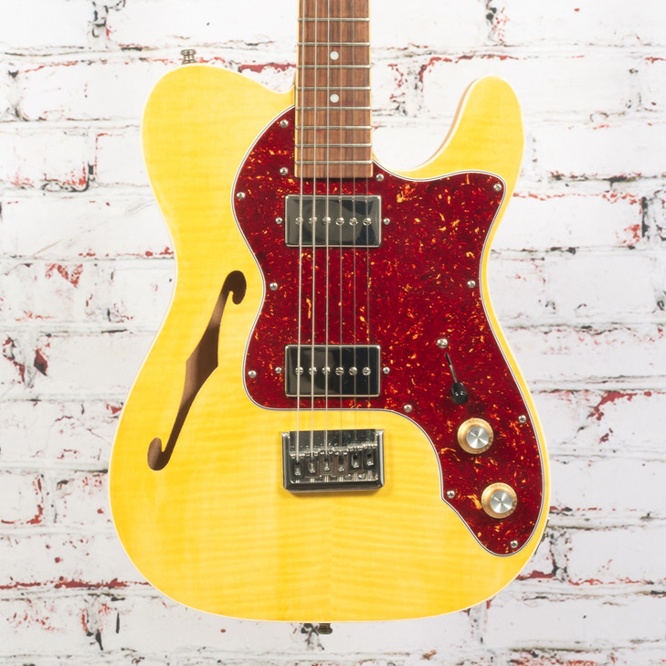 Unbranded Thinline T-Style Electric Guitar Butterscotch with Ovation Neck and GFS P90s USED
