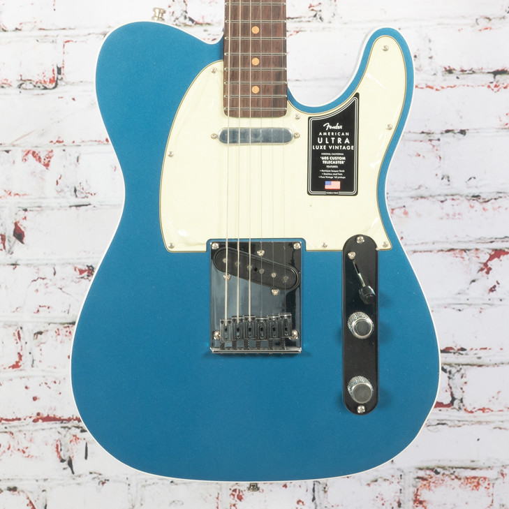 Fender - American Ultra Luxe '60s Telecaster Custom - Electric Guitar w/ Rosewood Fingerboard - Lake Placid Blue - w/ Hardshell Case 