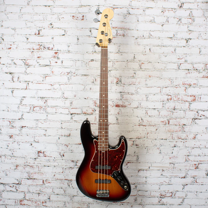 Fender - 2014 American Standard Jazz Bass Guitar - 3 Color Sunburst w/EMG Pups w/OHSC USED