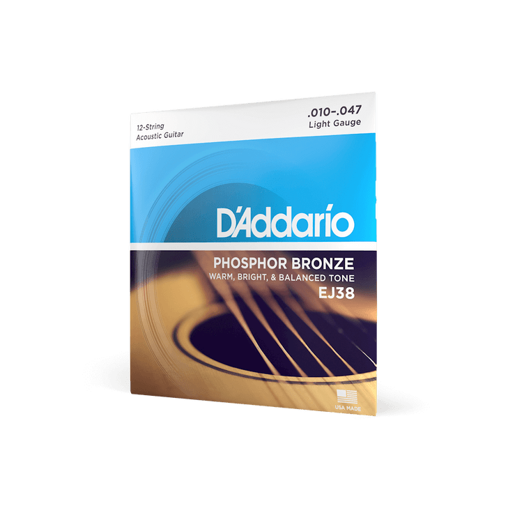 D'Addario EJ38 12-String Acoustic Phosphor Bronze Light .010-.047
