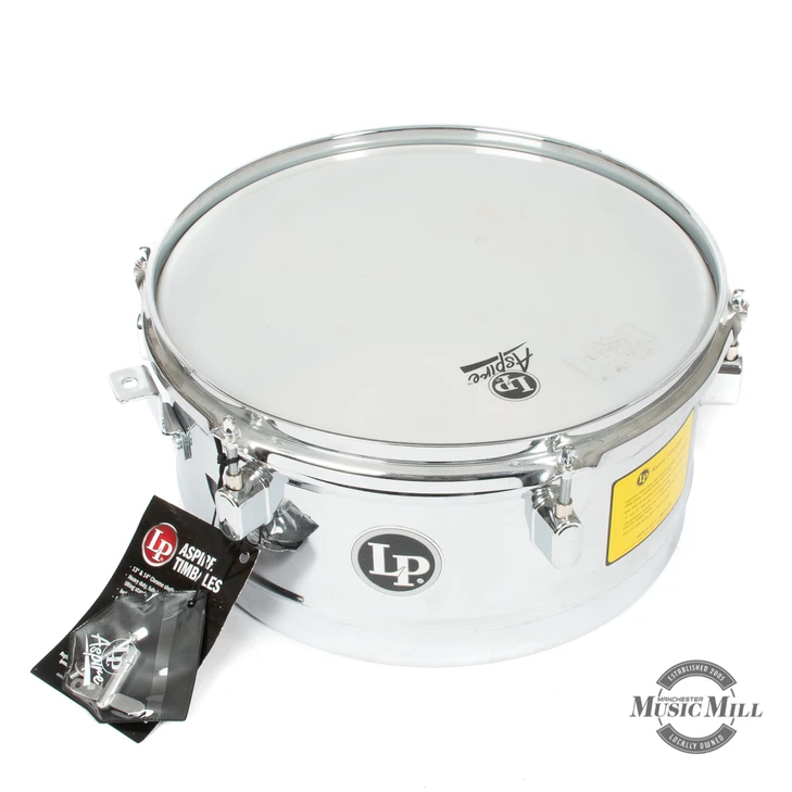 Latin Percussion Aspire Timbales 13" & 14" Shells Chrome (USED) xA256