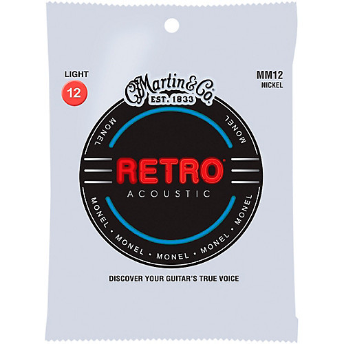 Martin MM12 Retro Acoustic Monel Guitar Strings - .012-.054 Light