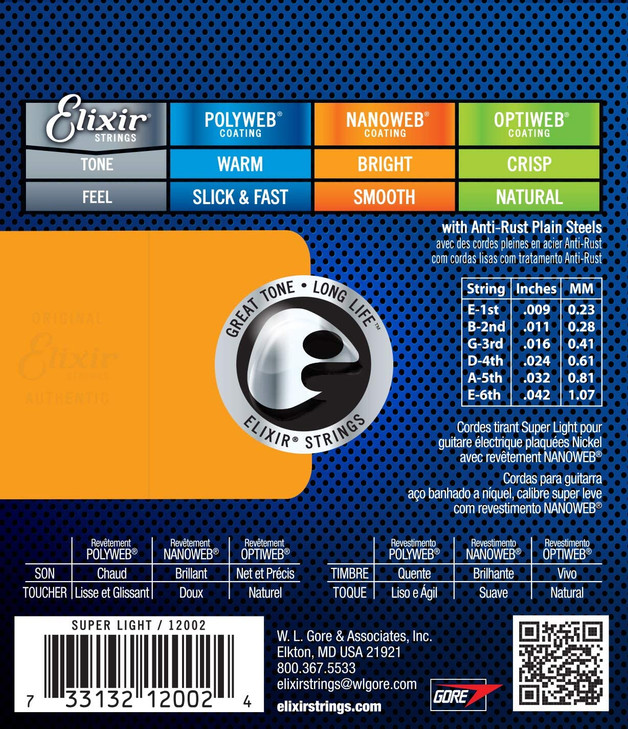 Elixir Nanoweb Super Light Elec .009-.042