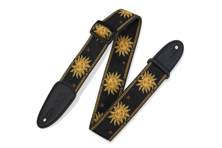 Levy's 2" Wide Black Jacquard Guitar Strap.