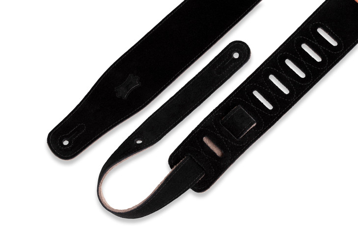 Levy's 2 1/2" Suede Guitar Strap Black Color