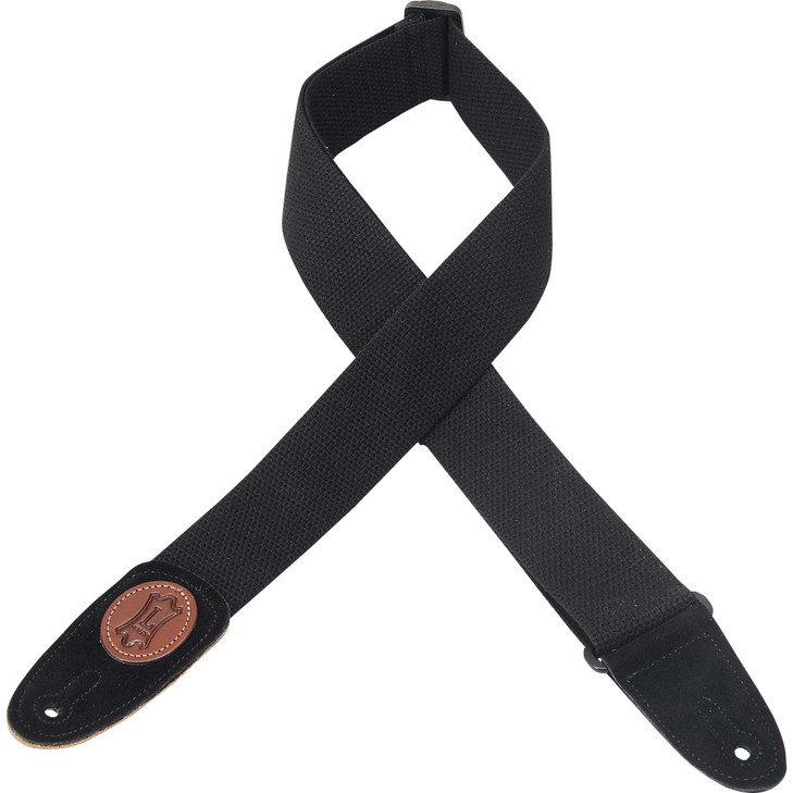Levy's 2" Wide Black Cotton Guitar Strap.