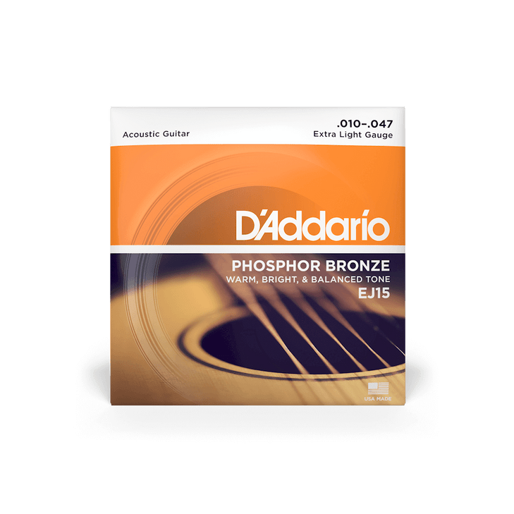 D'addario EJ15 Phosphor Bronze Extra Light 10-47